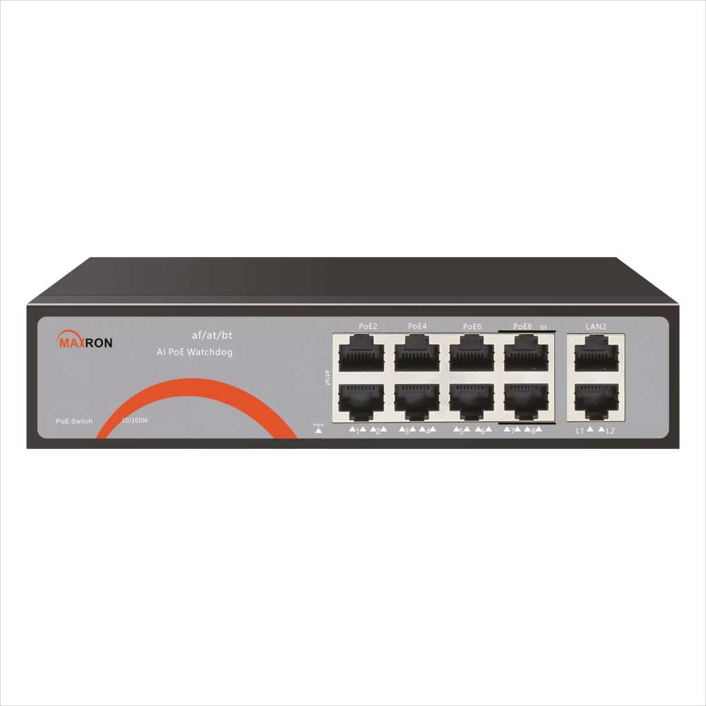 سوئیچ ۸ پورت POE MAXRON  MSW-3008FP-2FL-120I-V2